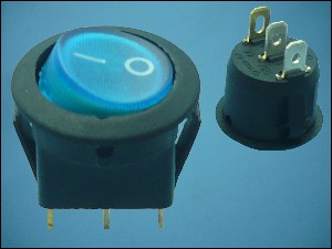 SWITCH MIRS-101-8C-3-b ON-OFF 3-PIN + LAMP 220V
