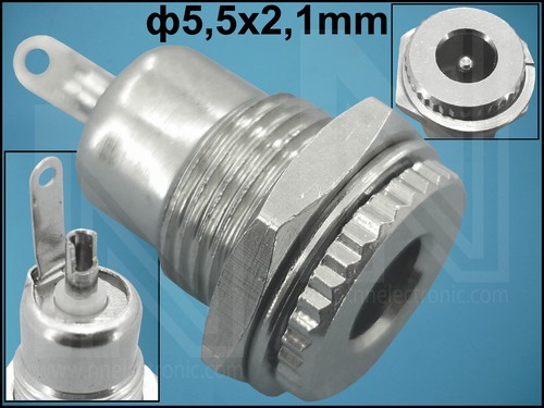КОНЕКТОР DC ф5,5x2,1mm PC-GM2.1 ГНЕЗДОВ ПРАВ