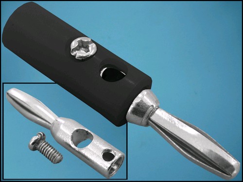 КОНЕКТОР БАНАН 4mm BC-002/B ЩИВТОВ ЧЕРЕН