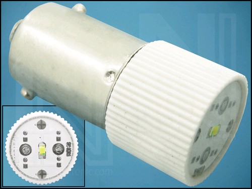 ЛАМПА BA9S 24V LED WHITE/БЯЛА L8mm