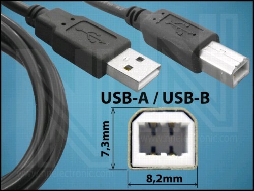 КАБЕЛ USB(M)-А/USB(M)-B 3M BLACK