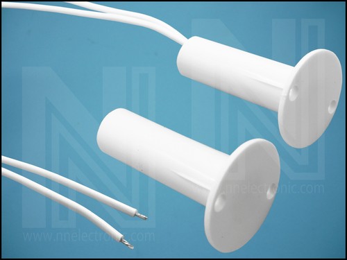 МАГНИТЕН ДАТЧИК REED БЯЛ ф9,5mm L32mm
