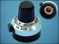 KNOB PTK-40.01 BLACK ф22mm L27mm FOR POT ф6mm