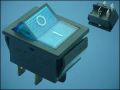 SWITCH IRS-201-1B-b 2xON-2xOFF 4-PIN + LAMP 220V