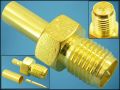 СЪЕДИНИТЕЛ SMA-014RP GOLD RG174 ЩИВТОВ ПРАВ