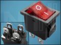 SWITCH KCD1-r 2xON-2xOFF 4-PIN+LAMP 220V