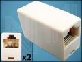 ПРЕХОД RJ45/F-RJ45/F 8P8C БЯЛ