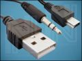 КАБЕЛ USB-Bmini-B(M)/ЖАК3,5mm(M)+USB-A(M) 0,17M