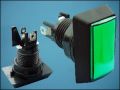 BUTTON ACTUATOR GREEN 50x33mm 2-PIN + LED 12V