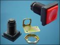 BUTTON ACTUATOR RED 25x25mm