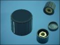 KNOB KYZ20-16 BLACK ф20,5mm L17mm FOR POT ф6mm
