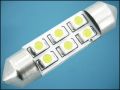 СВЕТОДИОДНА ЛАМПА 2166 6-LED 12VDC ф9,3x36mm