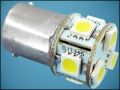 ЛАМПА BA15S 8-LED 5050 12V 0,8W WHITE L33mm