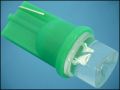 ЛАМПА T10 1-LED ф8mm 12V 0,2W GREEN ф10mm L24mm