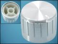 KNOB PG-20x17AK SILVER ф20mm L17mm FOR POT ф6mm