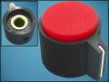KNOB KN-113B RED 23x20mm L16mm FOR POT ф6mm