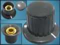 KNOB KYP-25-18 BLACK ф25mm L20mm FOR POT ф6mm