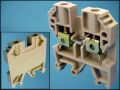 КЛЕМА JXB-4/35 2pin 4mm2 КАФЯВА DIN-RAIL