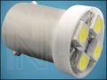 ЛАМПА BA9S 4LED 3528 12V 0,48W WHITE ф12mm L19mm