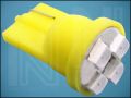 ЛАМПА T10 4LED 3528 12V 0,36W ORANGE ф10mm L18mm