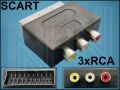 ПРЕХОД SCART/M-3xRCA/F 50x19x45mm