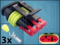 СЪЕДИНИТЕЛ 3pin AMP-282087-1 24V IP67 ГНЕЗДОВ